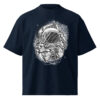 unisex-organic-oversized-high-neck-t-shirt-french-navy-front-68441826b00ac.jpg Cosmic Explorer Astronaut Tee | Oversized Unisex Space Adventure Shirt