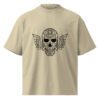 Bold Winged Skull Graphic Tee in White - Oversized Unisex Streetwear T-Shirt