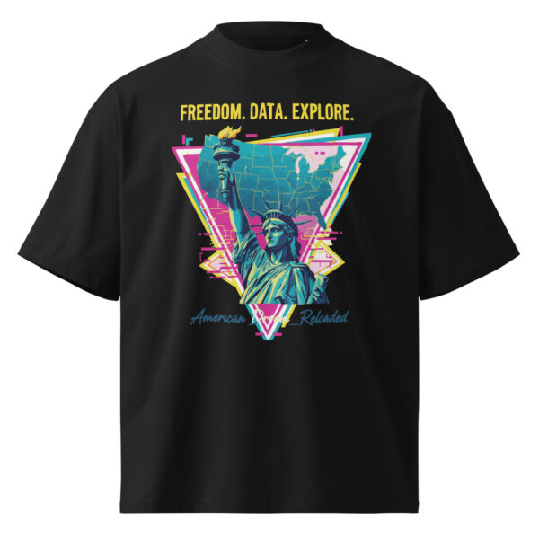 Vibrant Freedom Explore Graphic Tee | Oversized Unisex American Streetwear T-Shirt