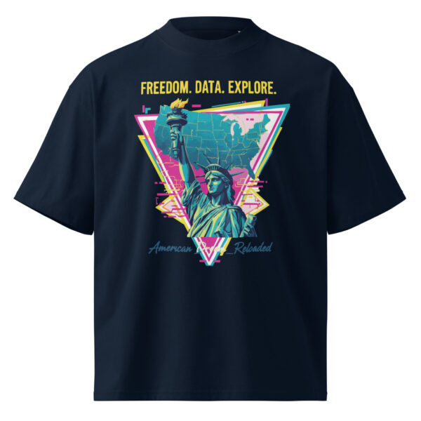 Vibrant Freedom Explore Graphic Tee | Oversized Unisex American Streetwear T-Shirt