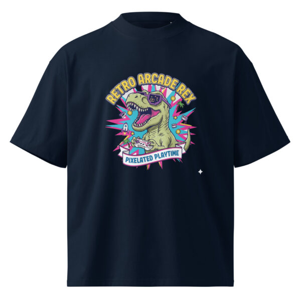 Fun Retro Arcade Rex Graphic Tee | Oversized Unisex Pixel Gaming T-Shirt