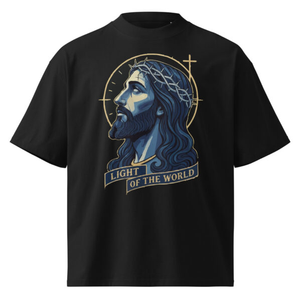 Unisex organic oversized high neck t-shirt