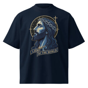 Unisex organic oversized high neck t-shirt