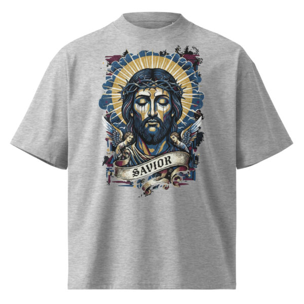 Unisex organic oversized high neck t-shirt