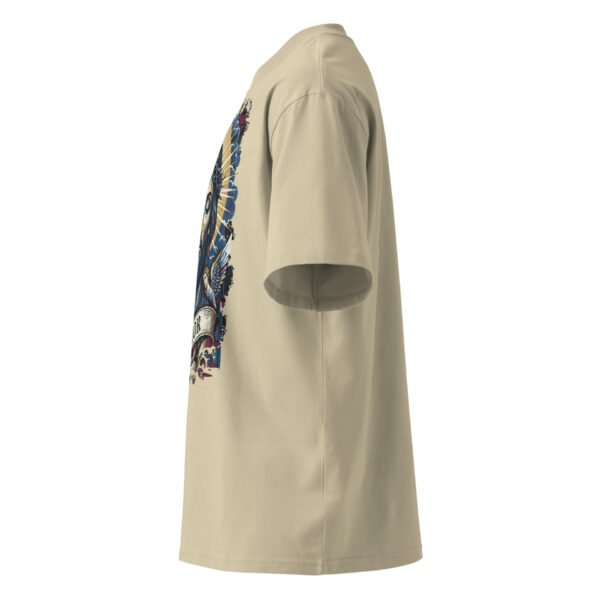 Unisex organic oversized high neck t-shirt