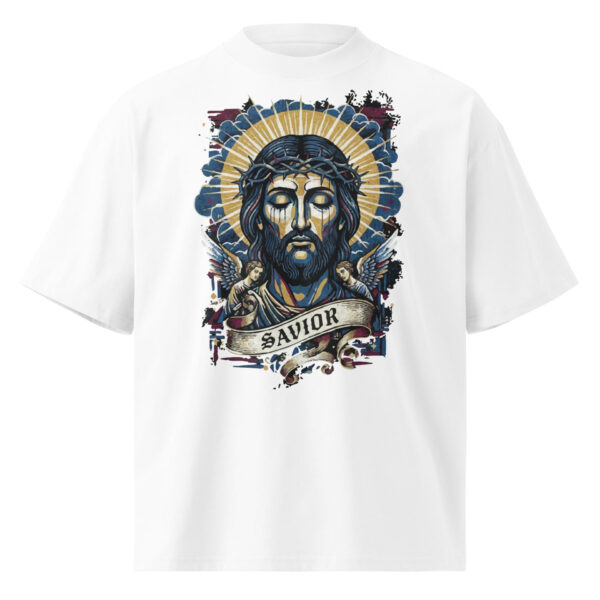 Unisex organic oversized high neck t-shirt