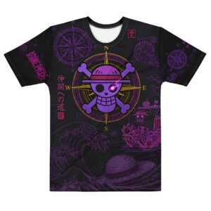 all-over-print-mens-cotton-crew-neck-t-shirt-white-front-6a338286e3c84.jpg Epic Pirate Skull Graphic Tee with compass artwork on unisex adventure streetwear shirt