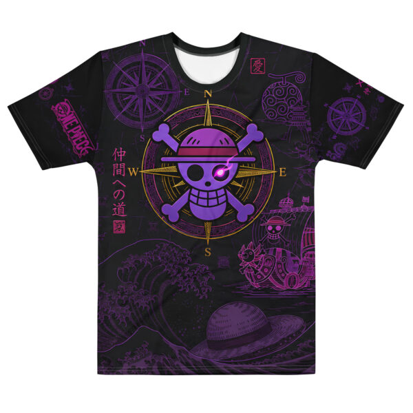 Epic Pirate Skull Graphic Tee with compass artwork on unisex adventure streetwear shirt
