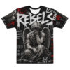 Empowering Angel Graffiti Graphic Tee with urban streetwear artwork on crew neck unisex shirt