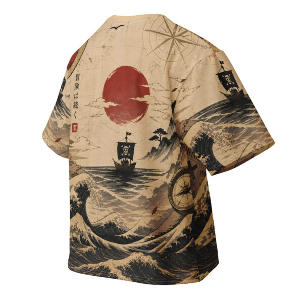 Epic Crimson Horizon Voyage Tee | Unisex Ocean Adventure Streetwear Shirt