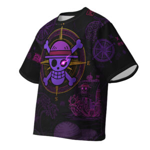 Close-up of pirate skull compass artwork on Epic Pirate Skull Graphic Tee
