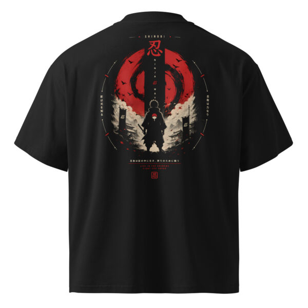 unisex-organic-oversized-high-neck-blaster-2.0-t-shirt-black-back-6a4032f2b0a3a.jpg Bold Japanese Inspired Graphic Tee | Organic Oversized Unisex T-Shirt