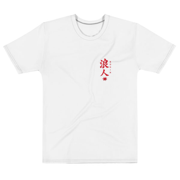 all-over-print-mens-crew-neck-t-shirt-white-front-6a4fe43595a66.jpg Premium Japanese Kanji Graphic T-Shirt featuring a minimalist red Japanese kanji design on a white men's cotton tee